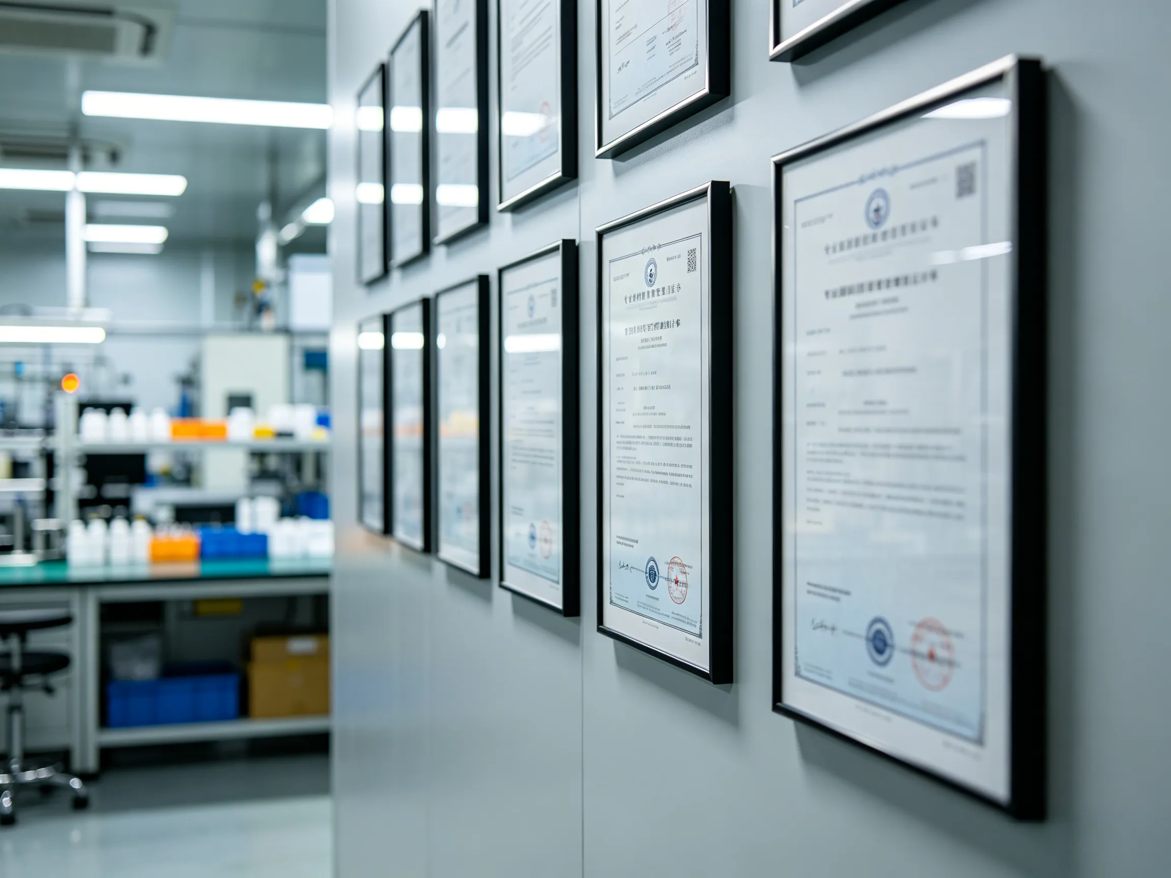 GZDreamway factory displaying ISO and BSCI quality system certifications