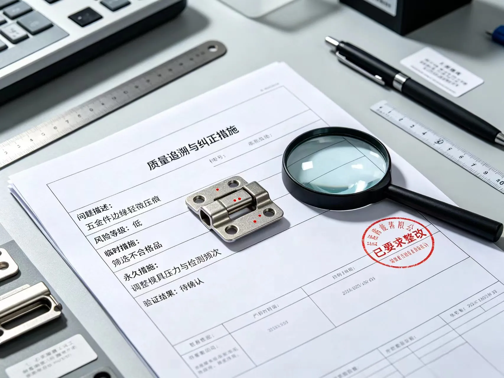 Factory quality abnormality corrective and preventive action report