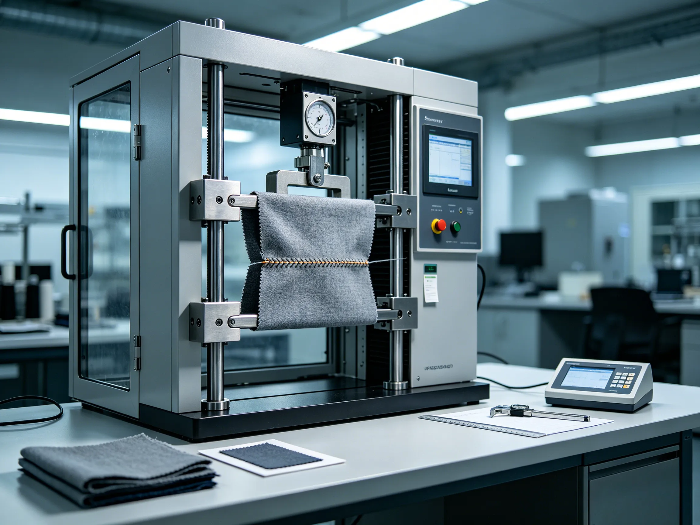 GZDreamway laboratory conducting tensile strength testing