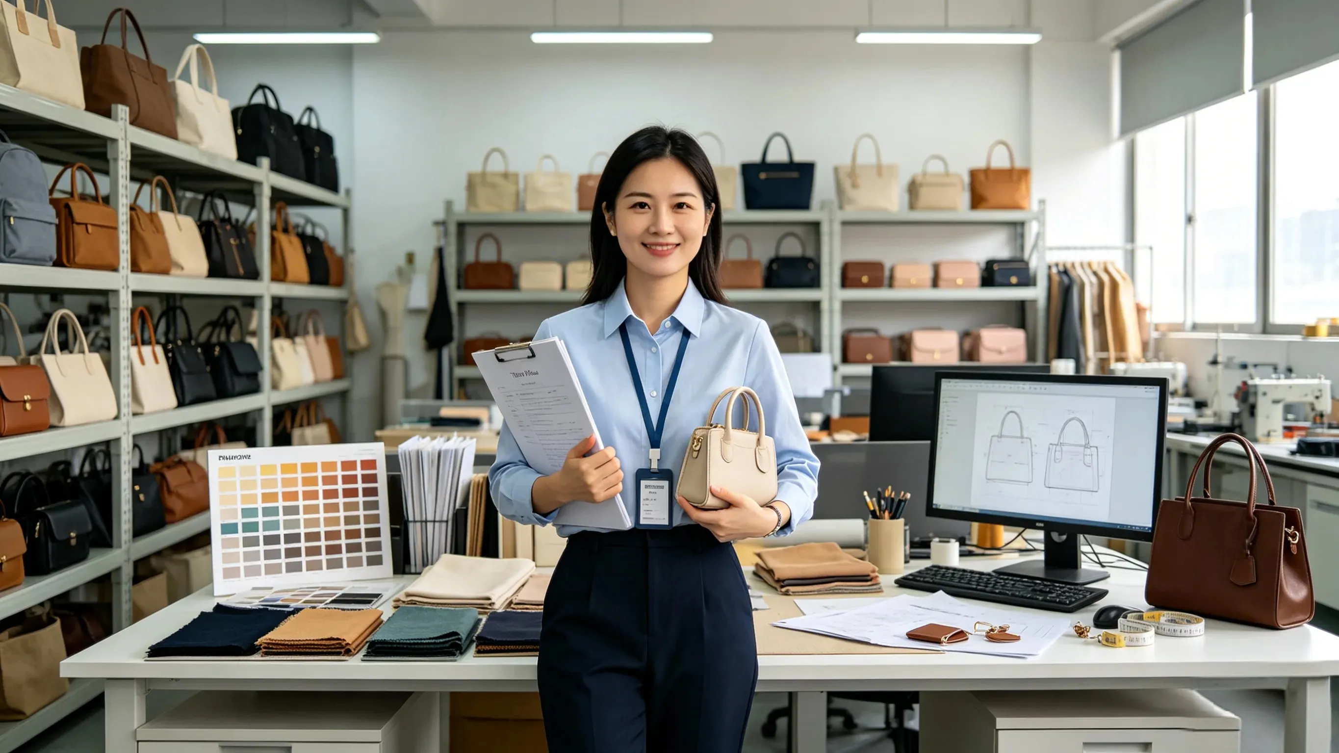 Dreamway Senior Project Manager guiding leather handbag development